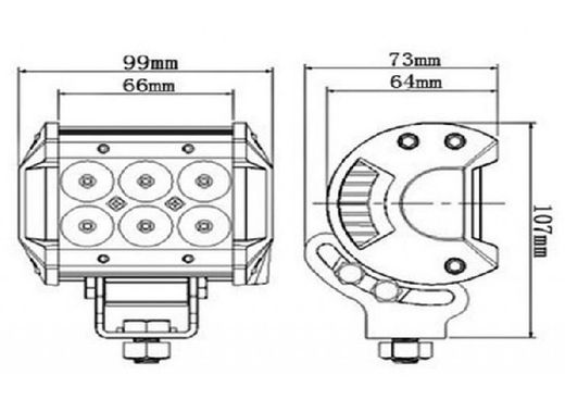 Faro barra led-doble fila - 95,7mm WLO601 - M-Tech