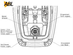 Phare combiné à LED Cl2 noir - R149 pour véhicules utilitaires et chariots élévateurs.