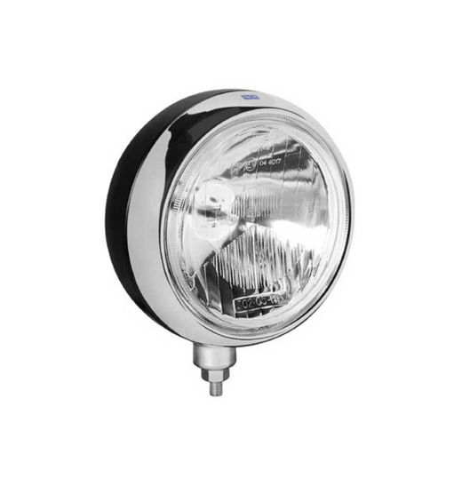 Faro de Largo Alcance Cromado H3 Oscar con aro de acero inoxidable.