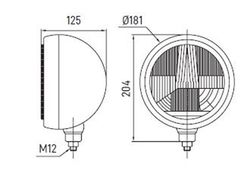 Faro de Largo Alcance H4 Oscar Con Aro De Acero Inoxidable