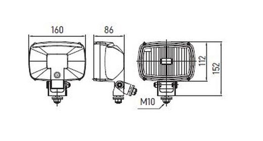 Faro de Largo Alcance Rectangular