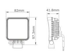 Lampada da lavoro a LED quadrata con interruttore