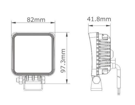 Lampada da lavoro a LED quadrata con interruttore