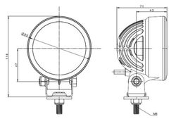 Projecteur de travail à LED rond