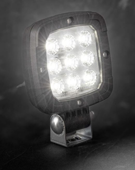 Faro de trabajo led slim cuadrado 1400 lúmenes 12-36v con 2 funciones: iluminación y marcha atrás