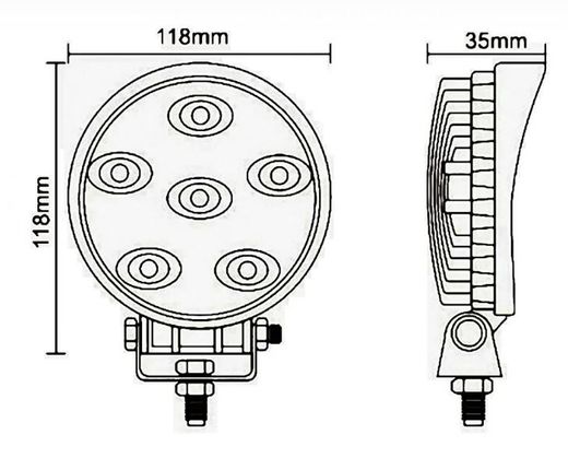 Runde 6-LED-Arbeitsleuchte