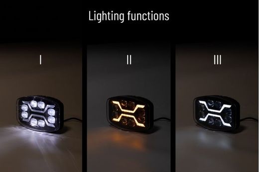 Faro de Largo Alcance Con Posición y Estroboscópica - Modelo Spider