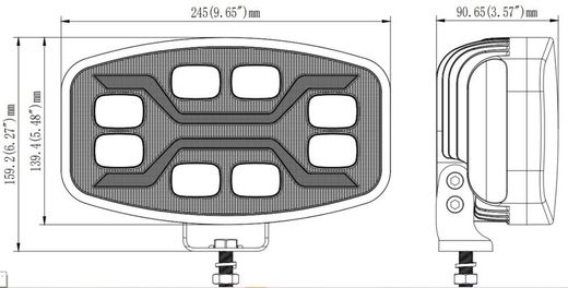 Faro de Largo Alcance Con Posición y Estroboscópica - Modelo Spider