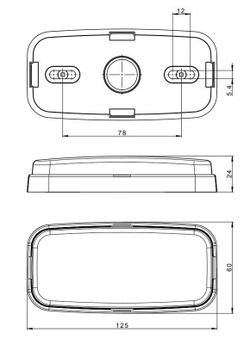 Gelbe LED-Positionsleuchte mit Blinker FT-080LED - Fristom
