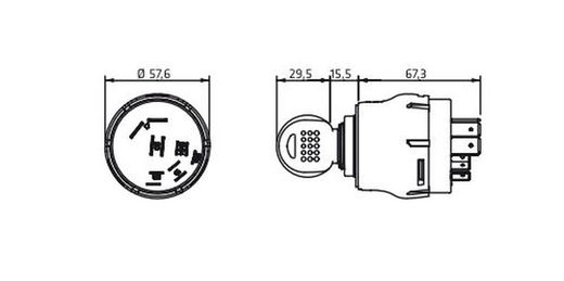 Kontaktschalter p-o-c-p-a