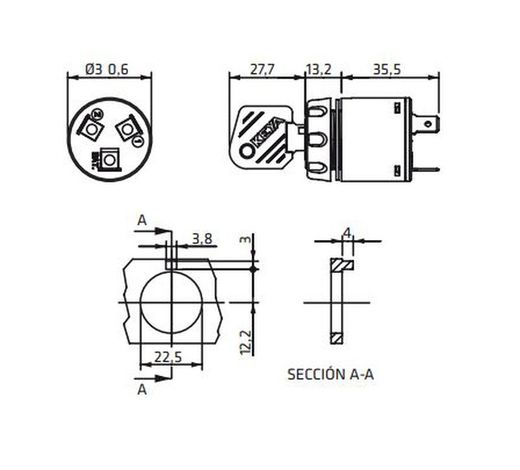 Zündschlüsselschalter – wie 470013I – Keya