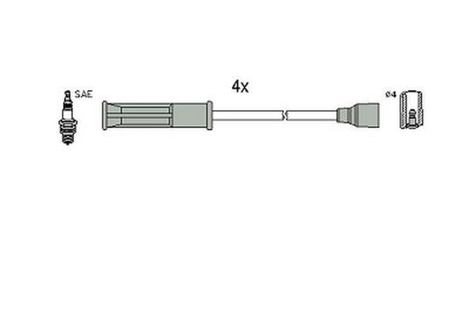 Conjunto de fios de ignição