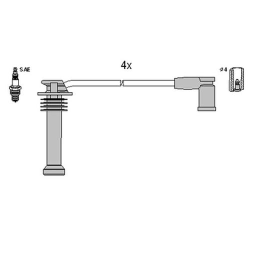 Conjunto de fios de ignição