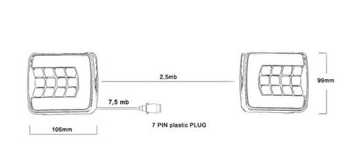 Kit Pilotos LEDS 12-24v Magnético Universal