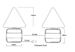 Kit Pilotos LEDS 12-24v Magnético Universal Con Triángulo