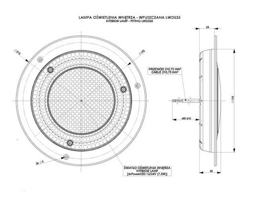 Lampara interior led redonda