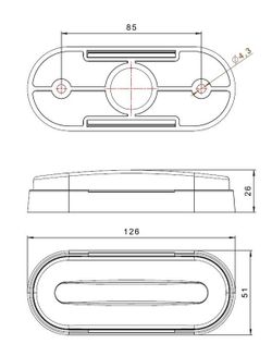 Weiße LED-Positionsleuchte FT-070BLED - Fristom