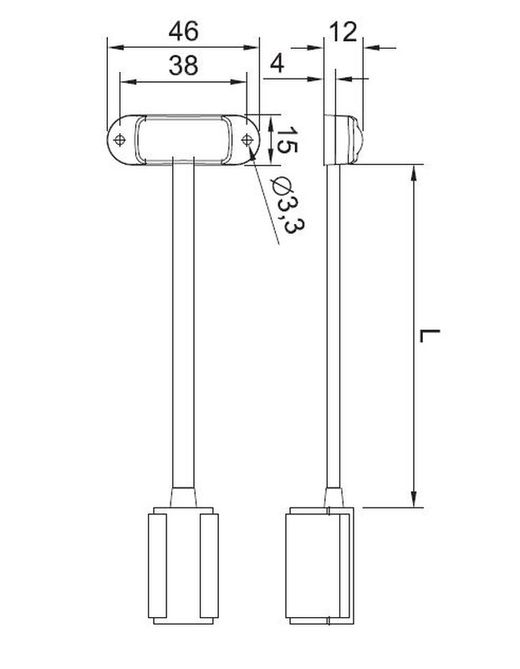 Fristom Qs150 12V FT-090CLEDQS150M02 Rote LED-Positionsleuchte mit Schnellanschluss - Fristom