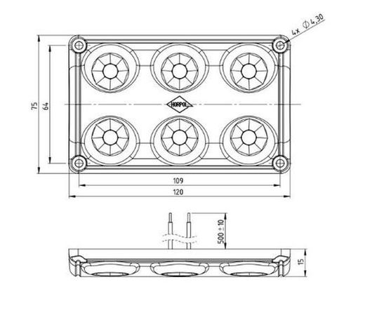 Lámpara Luz Interior Led Rectangular 990 Lumens
