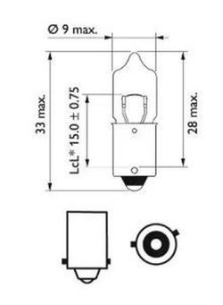 Lámpara Philips 12v Standard H6w 6w - Pack De 10 Unidades