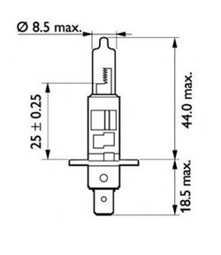 Lámpara Philips 24v Masterduty H1 24v 70w Camión