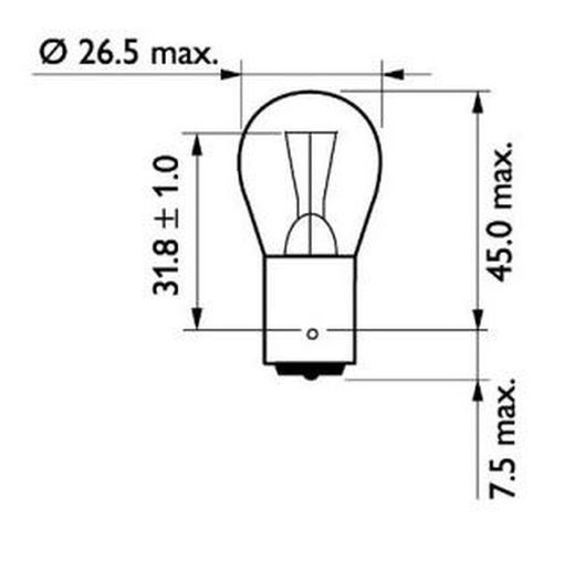 Philips 24V Masterduty P21W LKW-Lampe - 10er-Pack