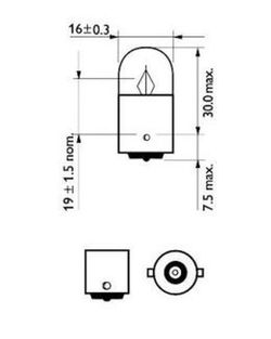 Philips Ba15s 12V 5W R5W Lampe - 10er-Packung