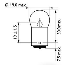 Lampada Philips Ba15s 24v 5w 13821c - Confezione da 10 unità