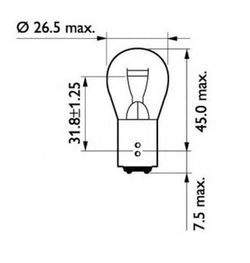Philips Bay15d 24V 21/5W Lampe - 10er-Packung
