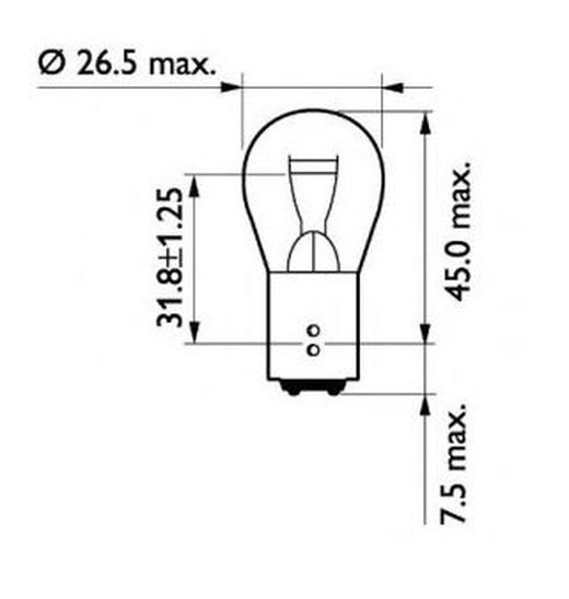 Philips Bay15d 24V 21/5W Lampe - 10er-Packung