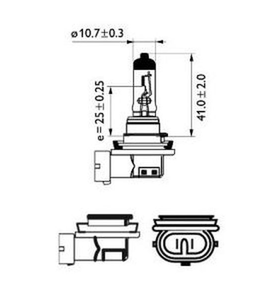 Lámpara Philips H11 12v 55w Vision 3200k