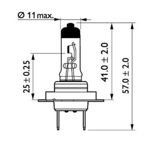 Lámpara Philips H7 24v 70w