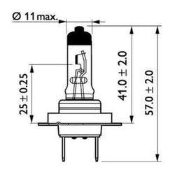 Philips H7 24V 70W PX26D 13 Lampe