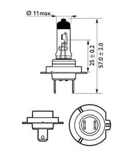 Lámpara Philips H7 Premium 12v 55w