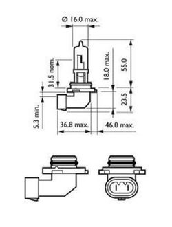 Lámpara Philips Hb3 12v 60w P20d Vision