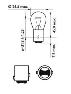 Philips P21/5w 12v 21/5w Lampe - 10er-Packung
