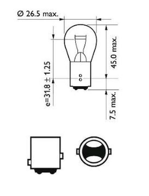 Philips P21/5w 12v 21/5w Lampe - 10er-Packung