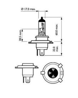 Philips Premium-Lampe 12 V 60/55 W