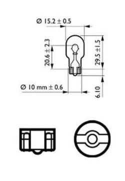 Philips W16w 12V Lampe - 10er-Packung