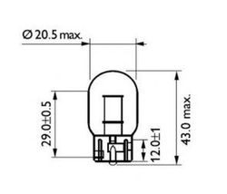 Lámpara Philips W21w 12v 21w - Pack De 10 Unidades