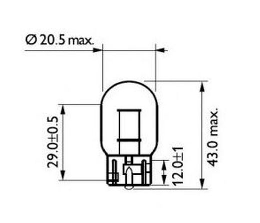 Lámpara Philips W21w 12v 21w - Pack De 10 Unidades