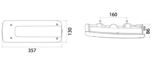 LC10 LED Volvo links mit Kennzeichenbeleuchtung