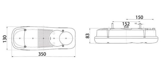 LC5-Verstärker links CLM-Anschluss mit Katalysator