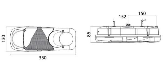 LC5-Anhänger rechts mit Kennzeichenbeleuchtung p