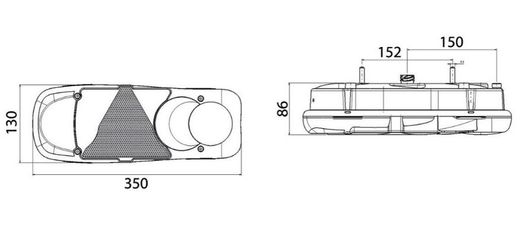 LC5-Anhänger links mit Kennzeichenbeleuchtung p