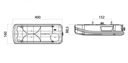 LC8 Mercedes VW links mit Kennzeichenbeleuchtung