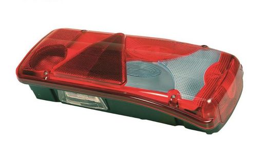 LC8t blauer Rechtslenker-Anhänger mit Kennzeichenbeleuchtung