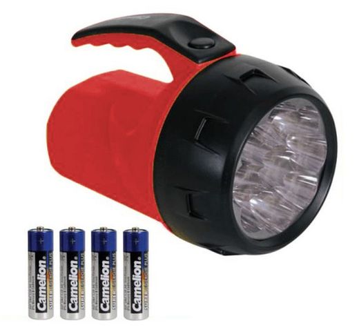 Lanterna de emergência 9 LEDs com pilhas