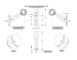 Luces De Gálibo De Contorno Blanco - Rojo Izquierda