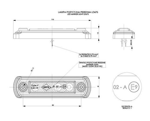 Luces De Gálibo Led Ámbar